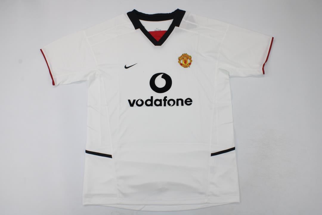 AAA Quality Manchester Utd 02/03 Away White Soccer Jersey